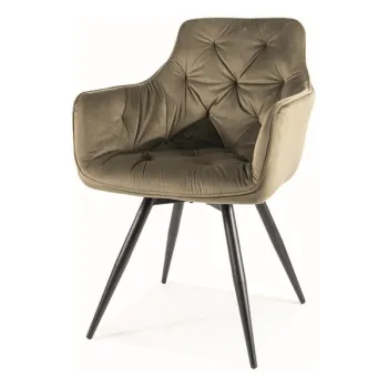 Scaun Mango velvet olive/Blu77 imagine