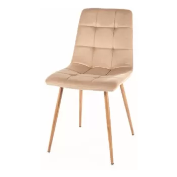 Scaun Mila D velvet bej Blu28 imagine