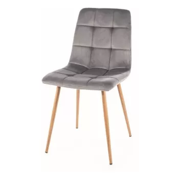 Scaun Mila D velvet gri Blu14 imagine