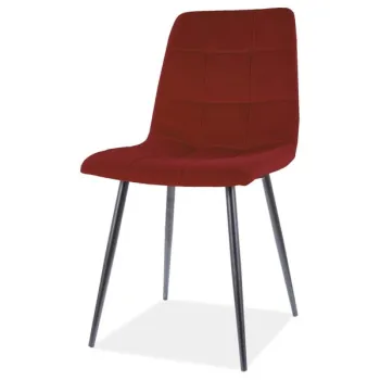 Scaun Mila Velvet Mat Burgundy - l41 x A47 x H87 cm imagine