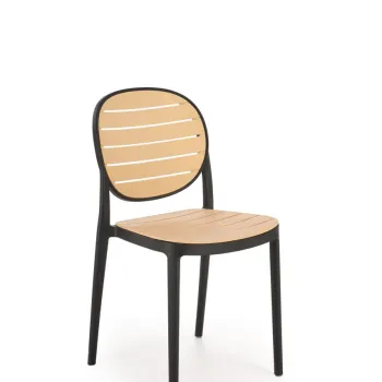 Scaun plastic K529 negru/natur imagine