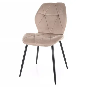 Scaun Rick velvet bej inchis/negru Blu40 imagine