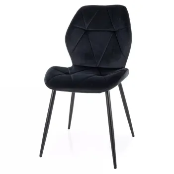 Scaun Rick velvet negru/negru Blu19 imagine