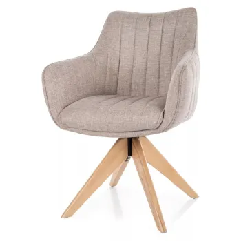 Scaun rotativ Azalia D bej deschis/stejar Brego31 imagine