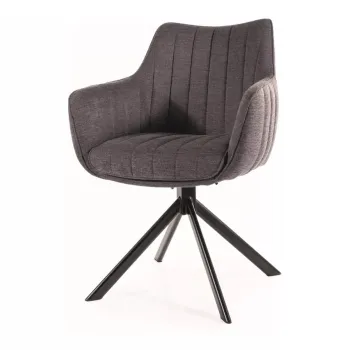 Scaun rotativ Azalia gri inchis/negru Brego18 imagine