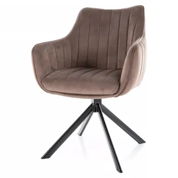 Scaun rotativ Azalia velvet cappuccino Blu38 imagine