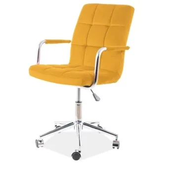 Scaun rotativ birou Q-022 velvet curry Blu68 BF25 imagine