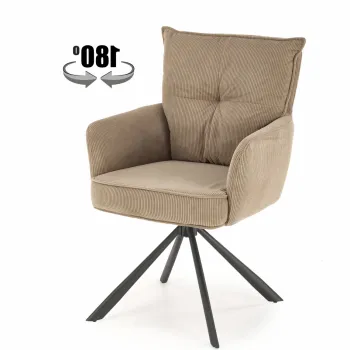 Scaun rotativ K528 velvet cappuccino imagine