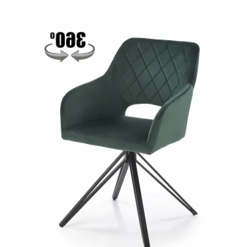 Scaun rotativ K535 velvet verde imagine