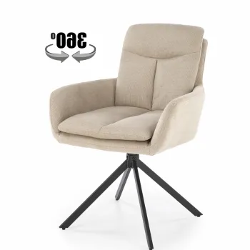 Scaun rotativ K536 stofa bej imagine