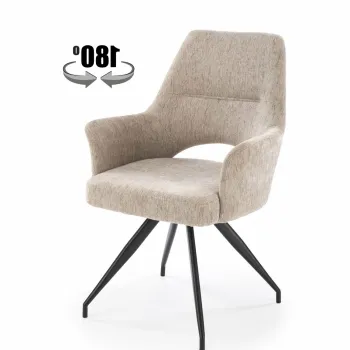 Scaun rotativ K542 stofa bej imagine