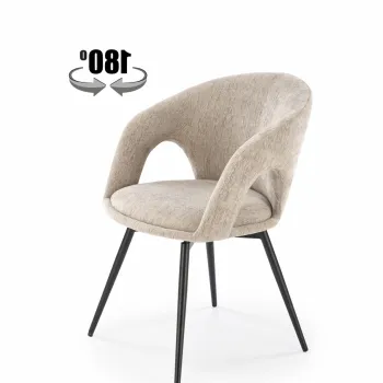 Scaun rotativ K550 stofa bej imagine