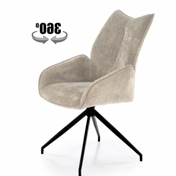 Scaun rotativ K553 stofa bej imagine