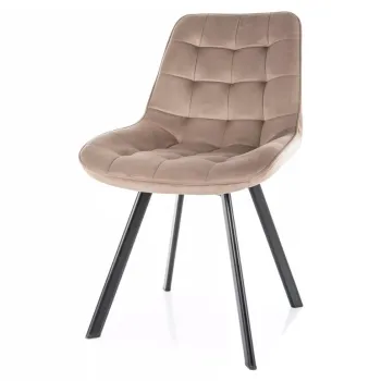 Scaun rotativ Monti velvet bej inchis/negru Blu40 imagine