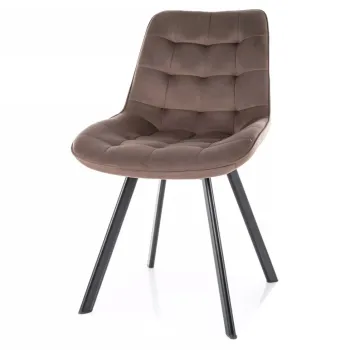 Scaun rotativ Monti velvet cappuccino/negru Blu38 imagine