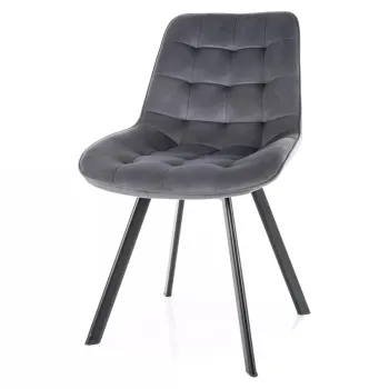 Scaun rotativ Monti velvet gri/negru Blu14 imagine