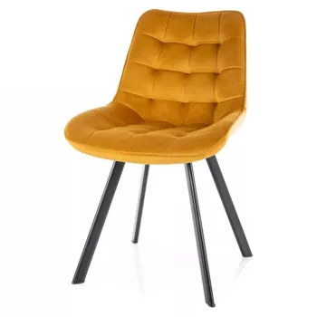 Scaun rotativ Monti velvet mustariu/negru Blu68 imagine