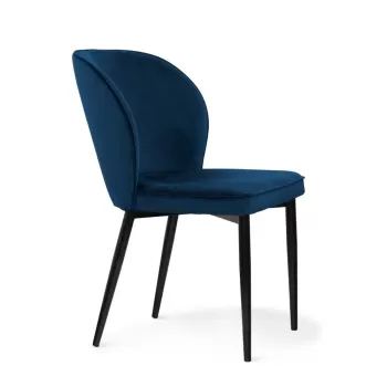 Scaun tapitat Aine albastru/negru h87 cm imagine