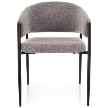 Scaun tapitat Akita 232 gri / negru mat imagine