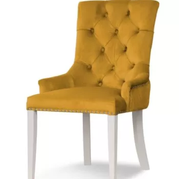 Scaun tapitat August Honey / White imagine