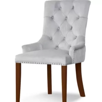 Scaun tapitat August Silver / Walnut imagine