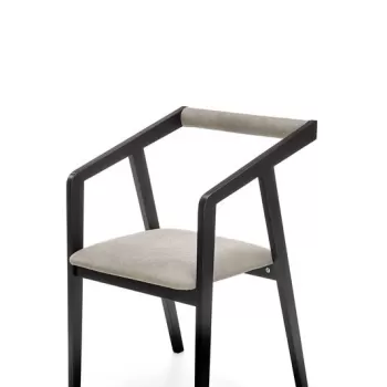 Scaun tapitat Azul Gri - Negru - H 79cm imagine