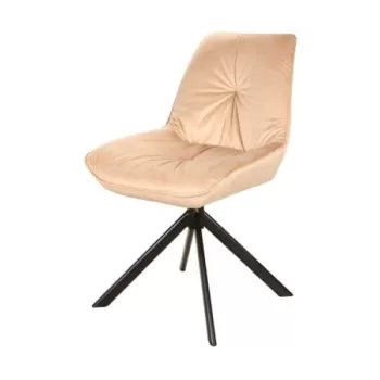 Scaun tapitat Boogie I Velvet - Bej imagine