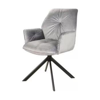 Scaun tapitat Boogie II Velvet - Gri imagine