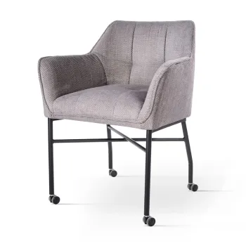 Scaun tapitat Boston cu roti H88 cm imagine