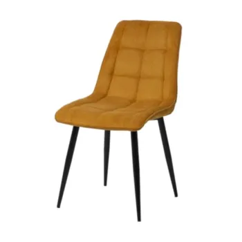 Scaun tapitat Chic Sztruks - Mustariu/Negru imagine