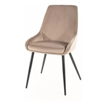 Scaun tapitat Cobe velvet bej Blu40 imagine