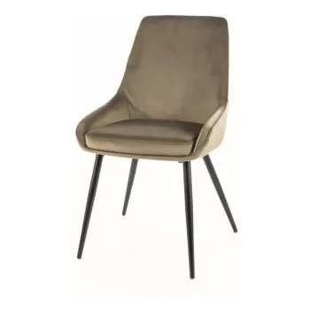 Scaun tapitat Cobe velvet olive Blu77 imagine