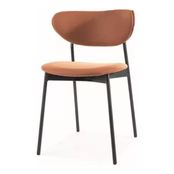 Scaun tapitat Dan portocaliu/negru tap.219 imagine