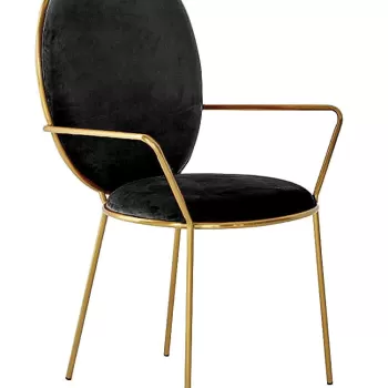 Scaun tapitat Etienne negru/gold - H95 cm imagine