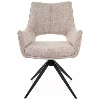 Scaun tapitat Fino II bej 30/negru mat imagine