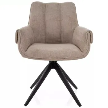 Scaun tapitat Gio bej 250/negru mat imagine