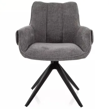 Scaun tapitat Gio gri 252/negru mat imagine
