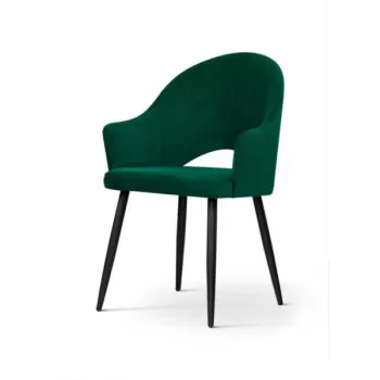 Scaun tapitat Goda verde/negru h87 cm imagine