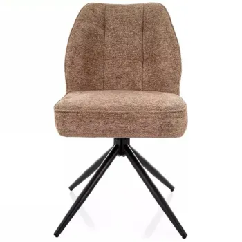 Scaun tapitat John Raven latte 34 / negru mat imagine