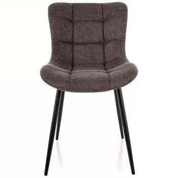 Scaun tapitat Julia Brego cappuccino 40 / negru mat imagine