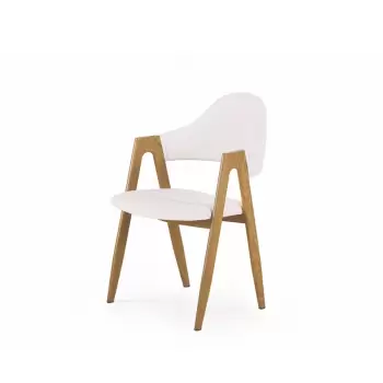 Scaun tapitat K247 alb - H 80 cm imagine