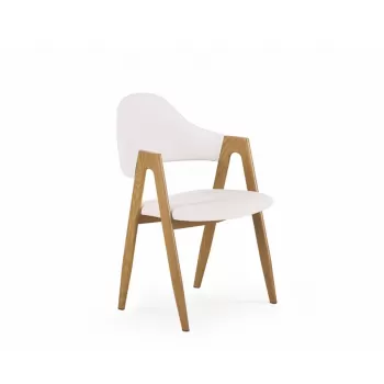 Scaun tapitat K247 alb - H 80 cm imagine