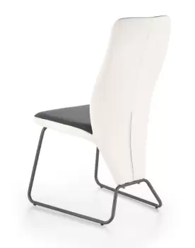 Scaun tapitat K300 alb-negru - H 96 cm imagine