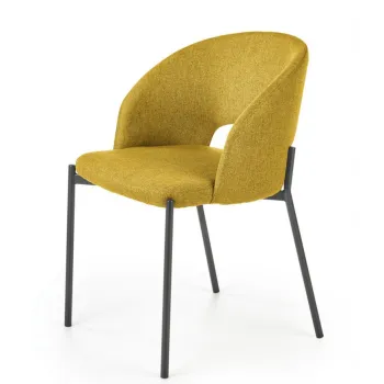 Scaun tapitat K373 mustariu imagine