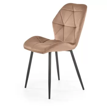 Scaun tapitat K453 velvet bej imagine