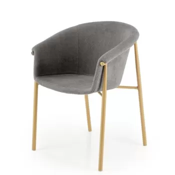 Scaun tapitat k489 gri/auriu imagine