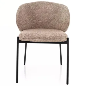 Scaun tapitat Kioto 253 bej / negru mat imagine