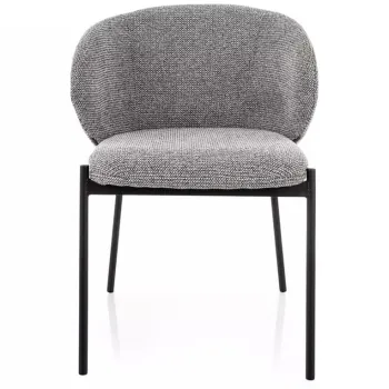 Scaun tapitat Kioto 254 gri / negru mat imagine