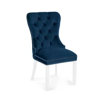 Scaun tapitat Madame albastru - H 101 cm imagine