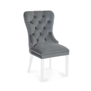 Scaun tapitat Madame gri inchis - H 101 cm imagine